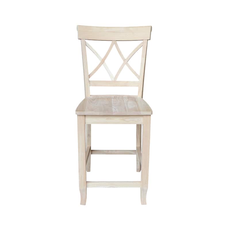 Lacy Solid Wood Counter Height Stool - 24"
