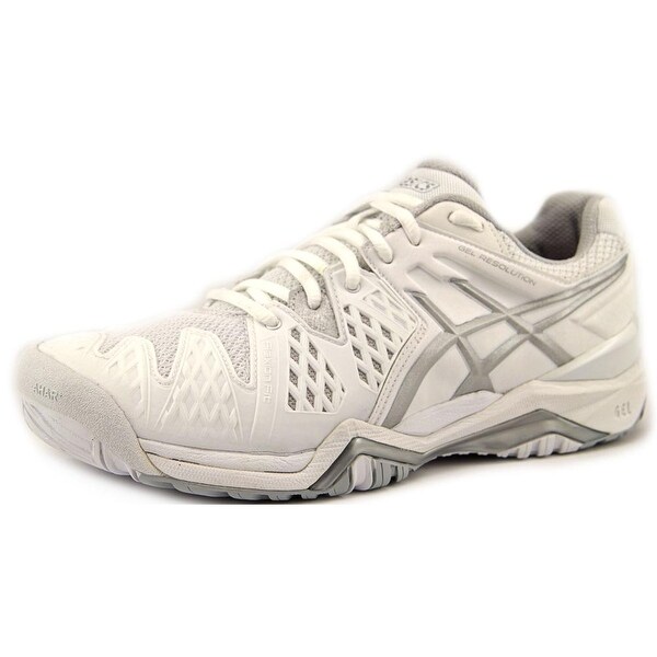 Asics Gel-Resolution 6 Women White/Silver Tennis Shoes