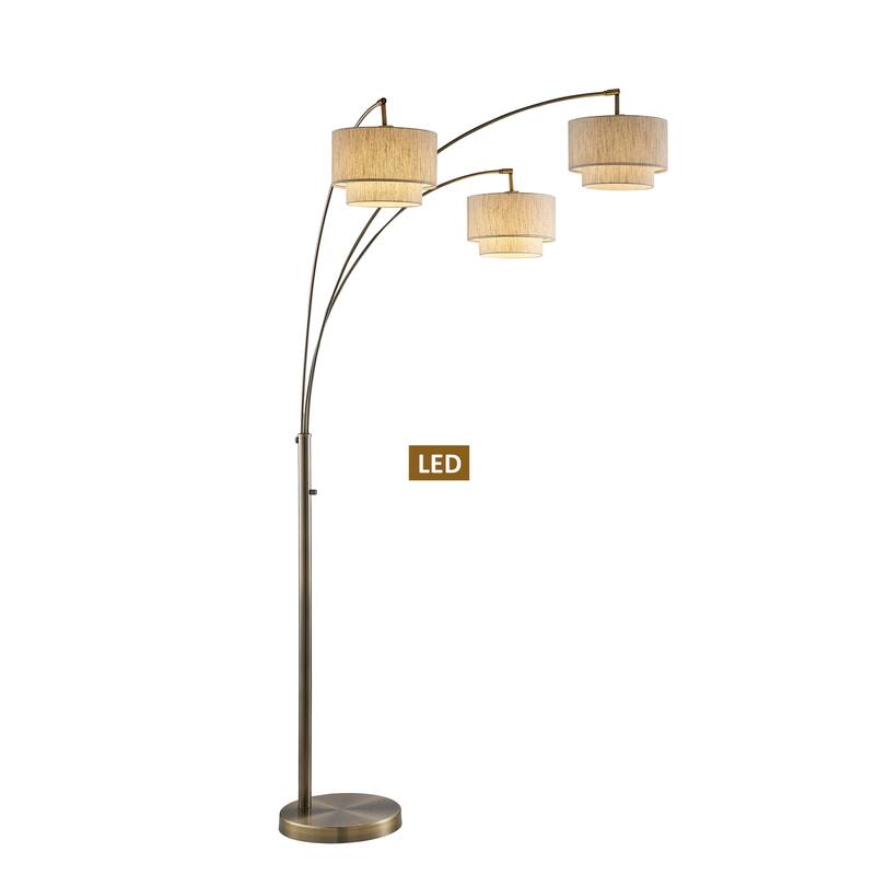 Lumiere Ill 83" Double Shade Led Arched Floor Lamp - 83