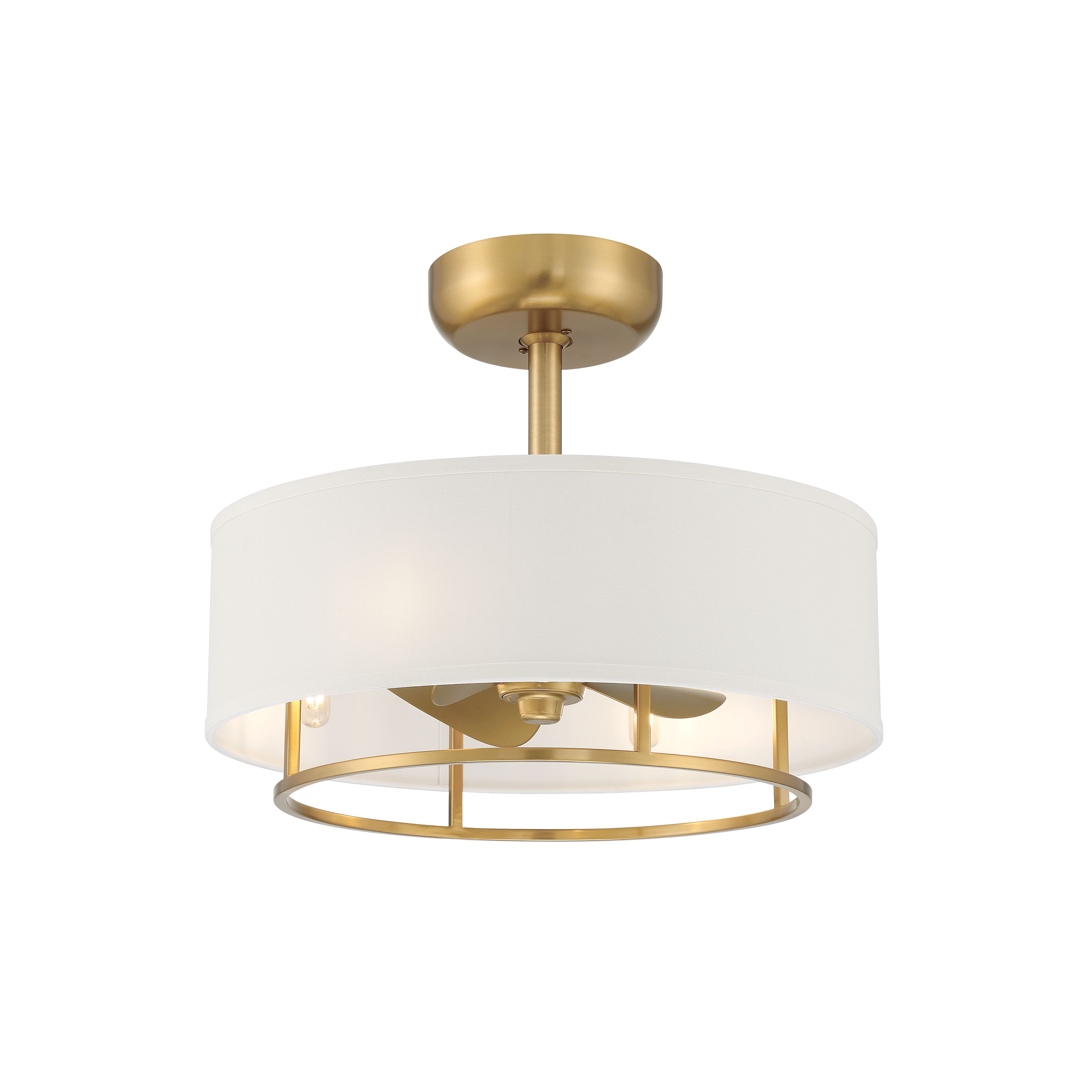 Ceiling fan with drum light shade 2025