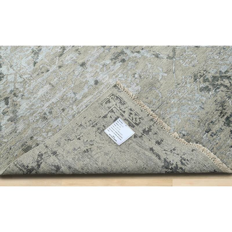 LoomBloom Beige Transitional Turkish Oushak Wool Oriental Area Rug - 7' 8'' x 9' 10''