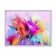 preview thumbnail 3 of 6, Designart "Abstract Paintbrush Spring Flower Bouquet XI" Traditional Floral Framed Canvas Art Print