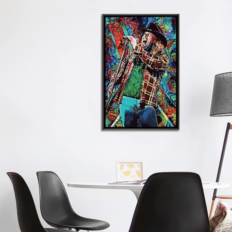 iCanvas "Ronnie Van Zant - Lynyrd Skynyrd "Free Bird"" by Rockchromatic Framed