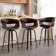 preview thumbnail 7 of 186, 26"/29" Faux Leather Swivel Bar Stools, Wood Counter Stool