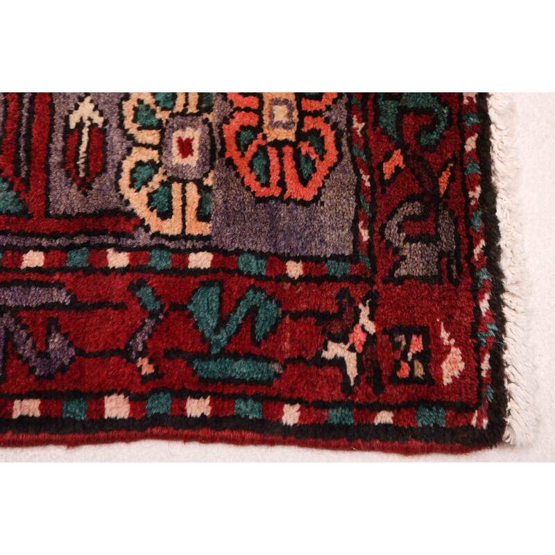 ECARPETGALLERY Hand-knotted Anadol Black, Red Wool Rug - 4'4 x 9'3