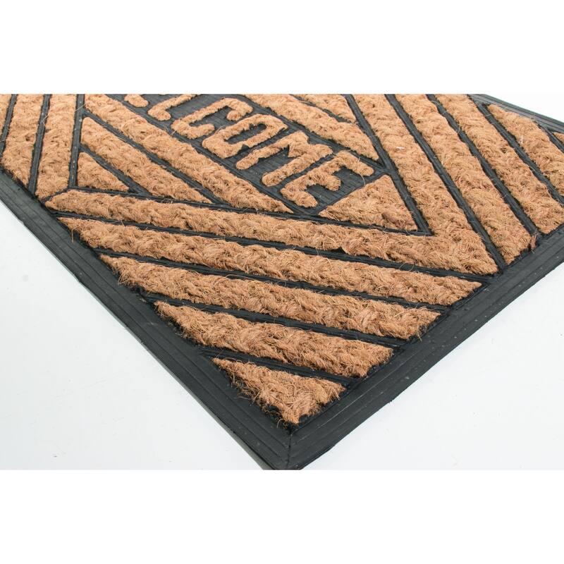 Welcome Coir Stripe Door Mat (30 x 18) - 30 x 18