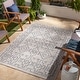 preview thumbnail 4 of 9, Livabliss Lynton Southwestern Border Indoor/ Outdoor Area Rug Grey/Blue - 5' 3" x 7'