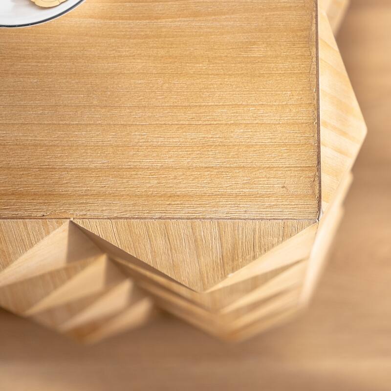 23.62" Height Three-dimensional Embossed Pattern Design Retro Side Table