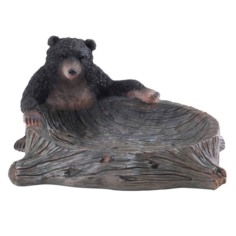 Avanti Linens Black Bear Lodge Soap Dish - Brown - Soap Dish