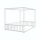 preview thumbnail 49 of 49, Full Size Canopy Frame Floor Bed with Fence