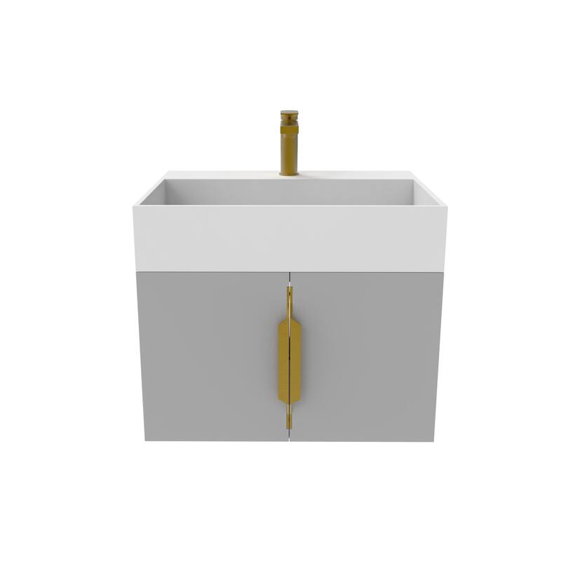 Amazon 24" Wall Mounted Bathroom Vanity Set w/ White Top