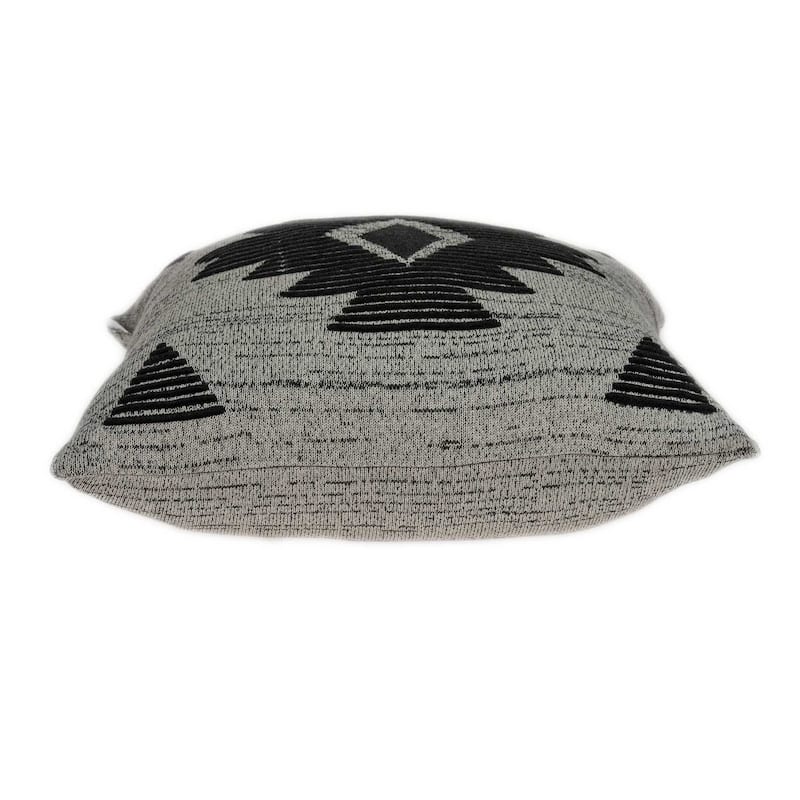 Square Southwest Gray Accent Pillow Cover