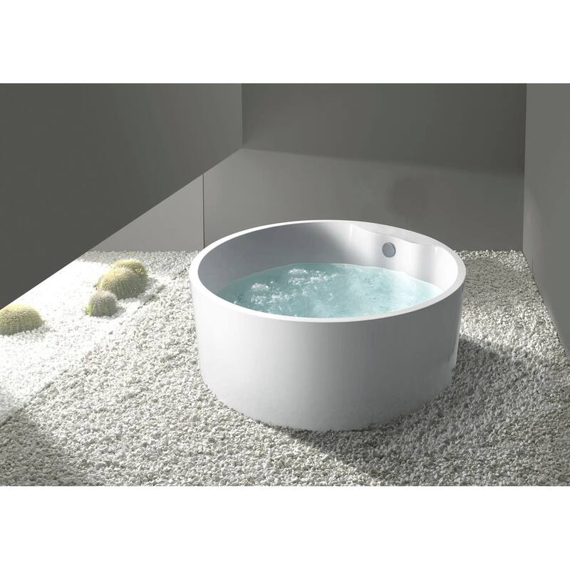 Kingston Brass VTRO535323 Aqua Eden 53" Free Standing Acrylic Soaking