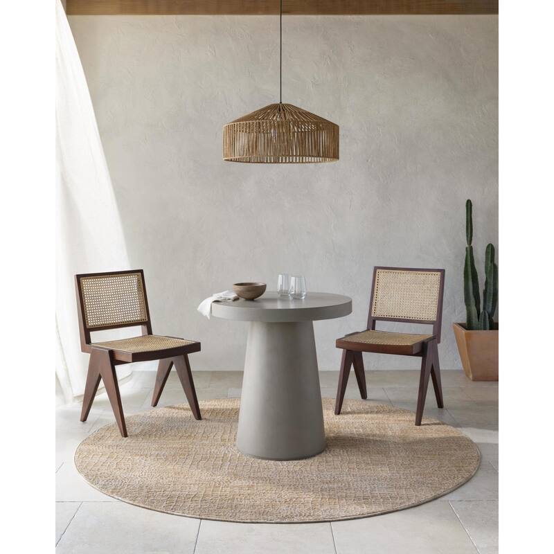 Riggs Moroccan Area Rug - Medium Brown - 7' 10" x 7' 10" Round