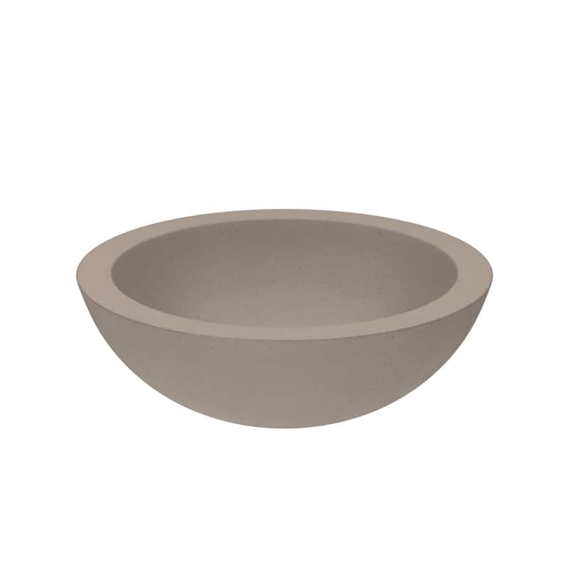 Morro 17-inch NativeStone Vessel Bathroom Sink - 17" x 5" - Earth