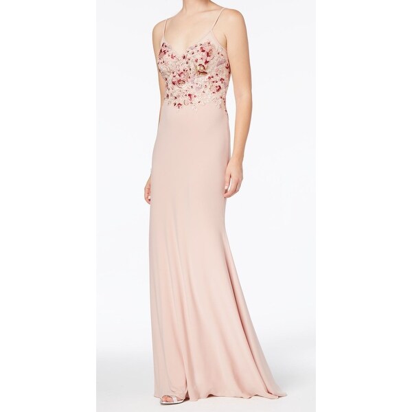 xscape embroidered lace sheath dress