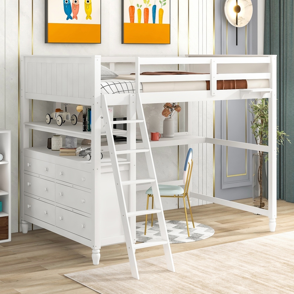 Bedlington loft bed online with desk