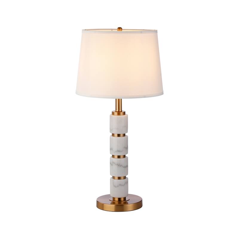 Gold Metal Alabaster Stone Table Lamp Accent Buffet Bedside Lamp