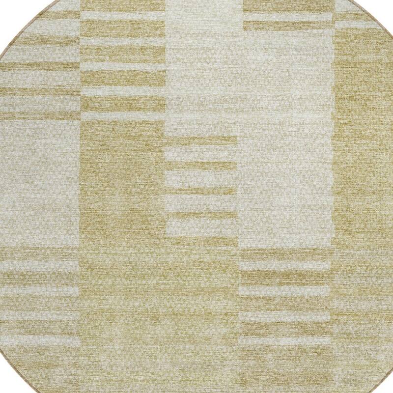 HomeRoots Striped Transitional Rectangle Outdoor Rug