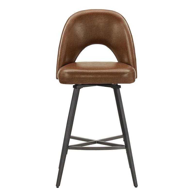 Presley Metal Fabric Swivel Bar Stools (Set of 2) by iNSPIRE Q Modern