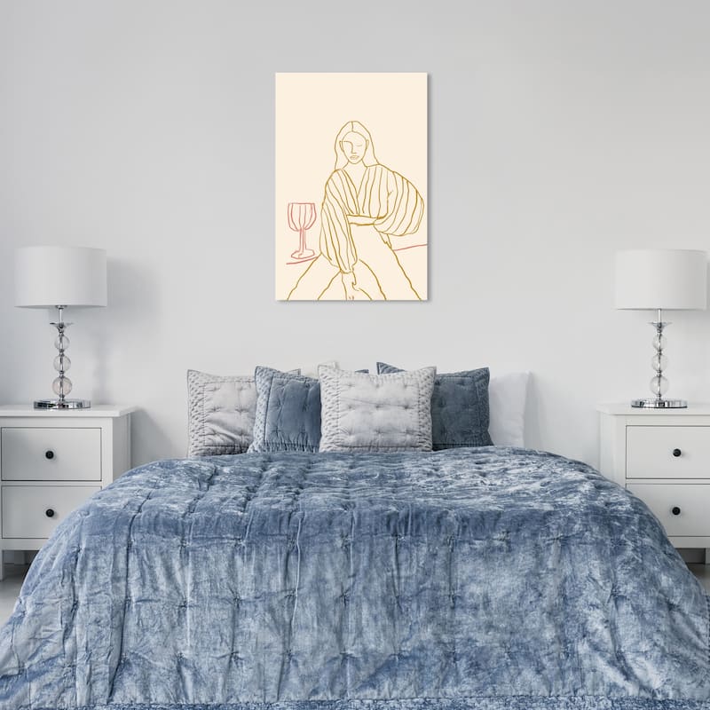 Wynwood Studio Canvas Fashion and Glam Ready at Home Green and Rose Pink Modern & Contemporary Wall Art Canvas Print - 36 x 24