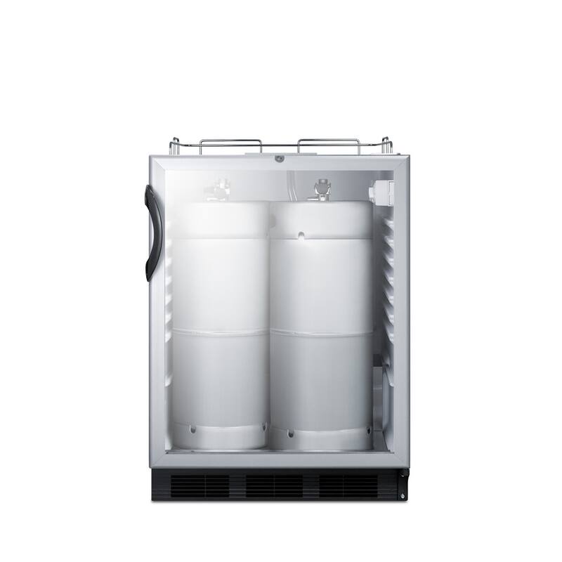 Summit 24 Inch Wide 5.5 Cu. Ft. Built-In Beer Kegerator with Interior