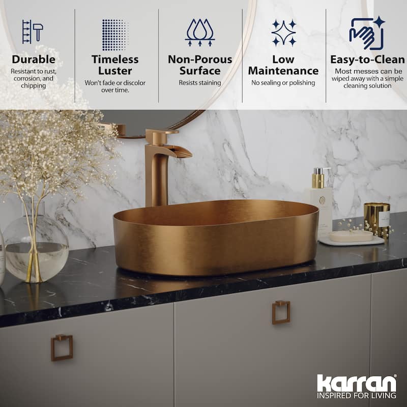 Karran Cinox Stainless Steel Oval Vessel Sink