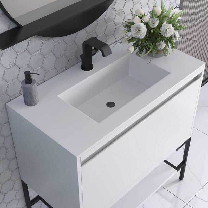 James Martin Vanities 805-V35.4-MB-GW Mantova 36" Single Basin Poplar