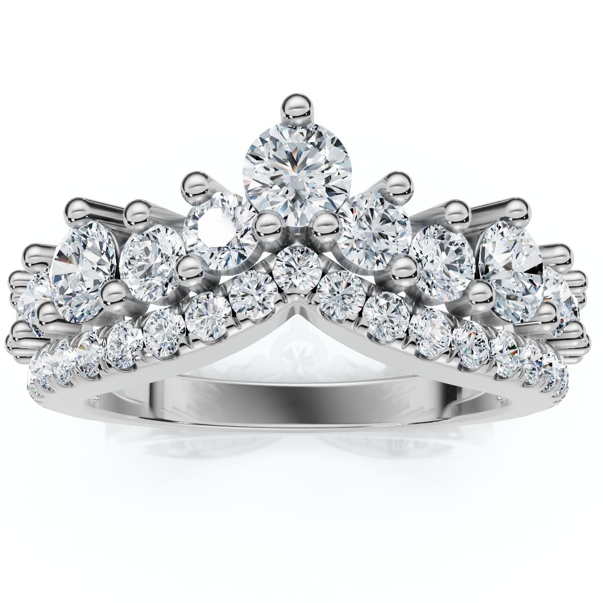 Bliss Diamond 1Ct TW Diamond Wedding Contour Curved Ring Women's Anniversary Lab Grown Band