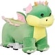 preview thumbnail 1 of 8, 6V Electric Ride-On Triceratops Toy with Music & PU Wheels for Toddlers - Green Green