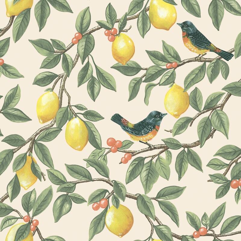 Ponderosa Lemon Trail Non-Pasted Wallpaper - Covers 56 Square Feet - Cream