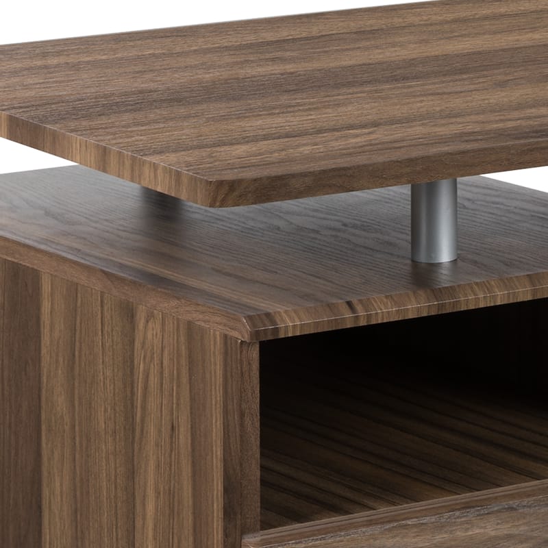Pedestal 3-drawer Computer Desk with Keyboard Tray