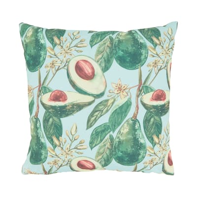Fresh Harvest Avocado Haven Outdoor Poly Filled Throw Pillow