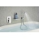 preview thumbnail 20 of 32, Waterfall Wall Mount Roman Tub Filler Faucet 3 Hole Single Handle Bathroom Bathtub Faucet with Hand Shower