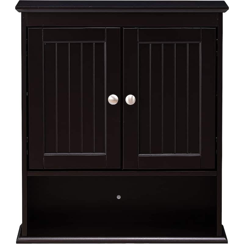 Spirich-Bathroom Wall Spacesaver Storage Cabinet Over The Toilet with Door , Wooden, White