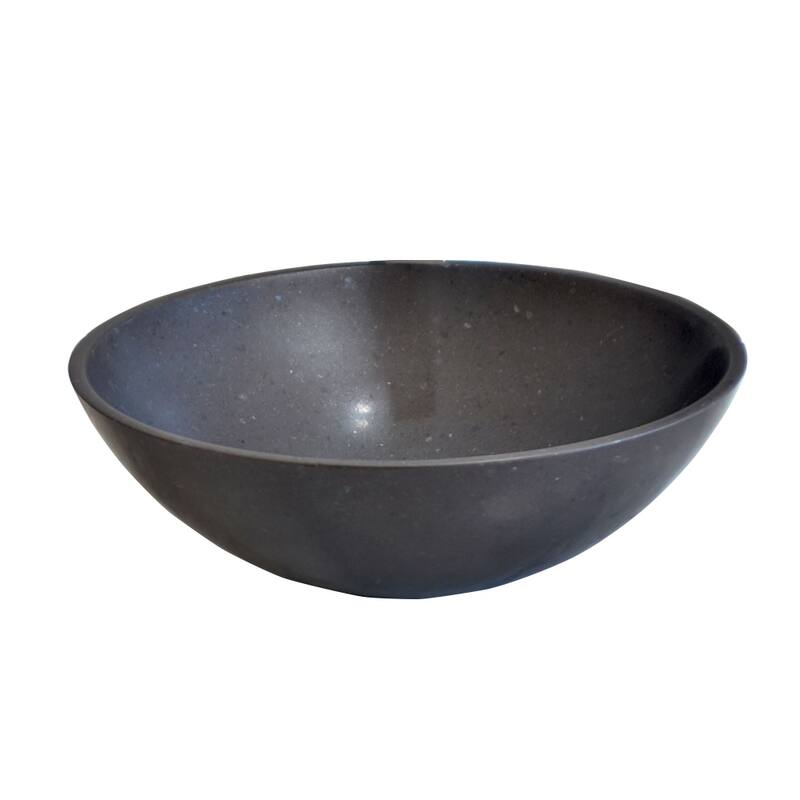Single Bowl Round Bathroom Sink - 5.5"H x 16.5"W x 16.5"D