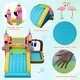 preview thumbnail 8 of 8, 7-in-1 Flamingo Inflatable Bounce House with Slide without Blower - 134" x 126" x 110"