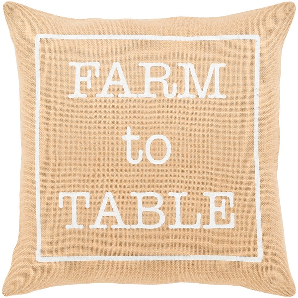 Santiago Wheat Modern Farmhouse Throw Pillow Cover 20