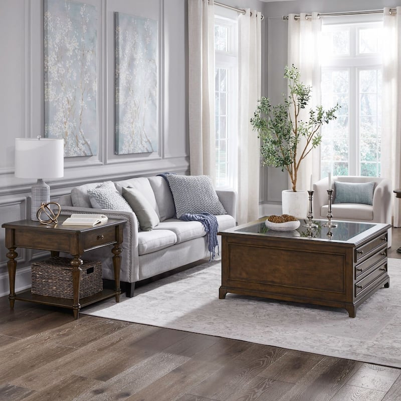 Liberty Furniture Arden Road Accent Table Cocktail Sets- Various Options - Square Cocktail Table, 2 End Tables