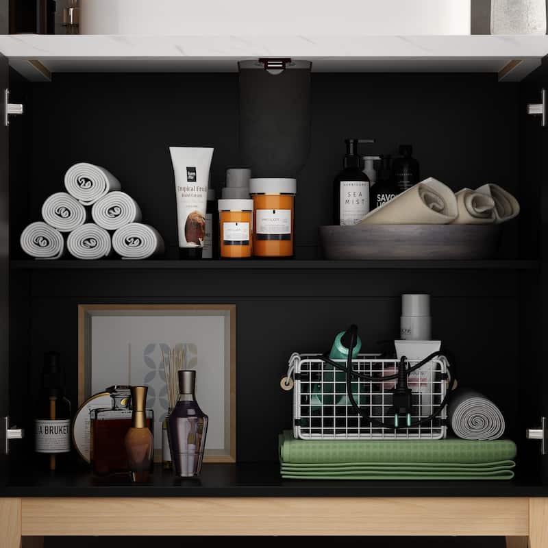 Elegant Freestanding Vanity with Ample Storage Space Bathroom Cabinet