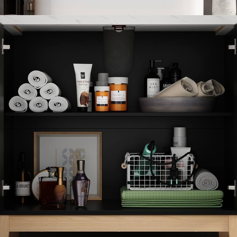 Space-Saving Mid-Century Vanity for Compact Bathrooms Bathroom Vanity