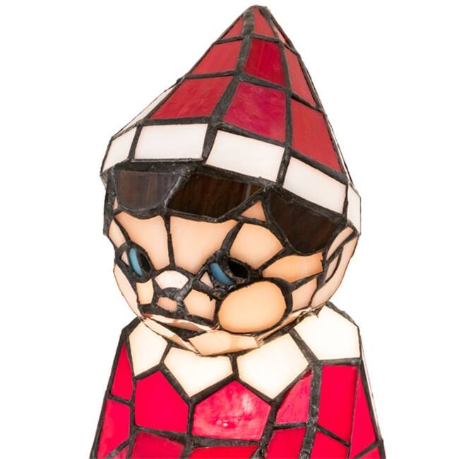 Meyda Tiffany 200341 Elf 10" Tall Red Novelty Specialty Lamp