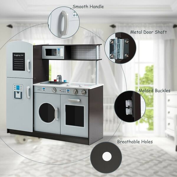 Shop Kids Pretend Play Kitchen Cooking Set With Simulated Sound
