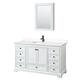 Option White / White Cultured Marble Top / Matte Black