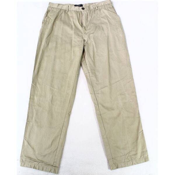 Shop Match Stick Beige Mens Size 36x32 Flat Front Cotton Chino