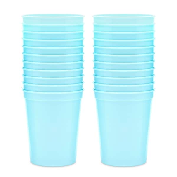 24-Pack Hot Pink Stadium Cups - 16oz Reusable Plastic Tumblers For Parties