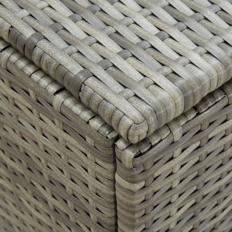 vidaXL Patio Storage Box Poly Rattan 70.9"x35.4"x27.6" Gray