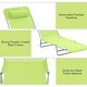 preview thumbnail 5 of 7, Outsunny Portable Sun Lounger, Folding Chaise Lounge Chair w/ Adjustable Backrest & Pillow for Beach, Poolside and Patio, Green