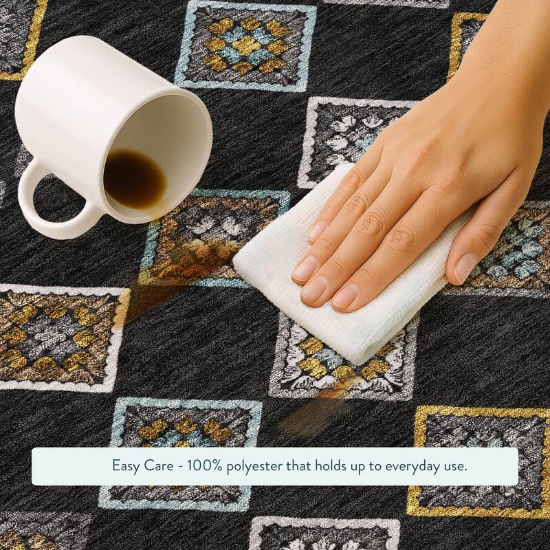 Machine Washable Indoor/ Outdoor Global Flagler Chantille Rug