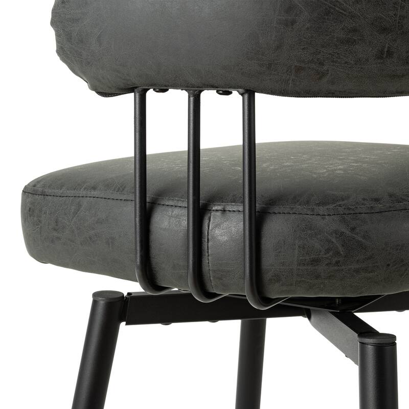 Glitzhome 26 or 31 Inches Modern Upholstered Swivel Counter Height Bar Stools